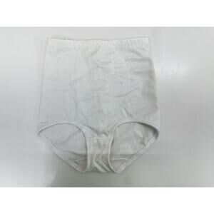 Unbranded Womens Panties Size Medium Silky White Floral High Waisted Vintage